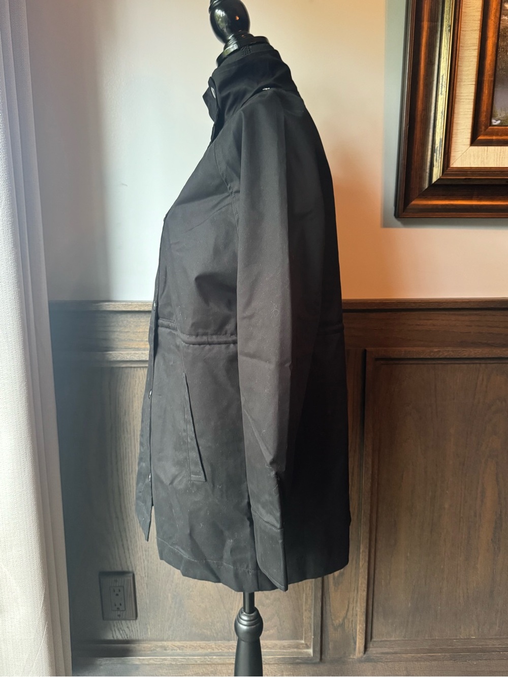 A new day Women's BlackDrawstring Waist Parka Jacket small NWT - Picture 8 of 10